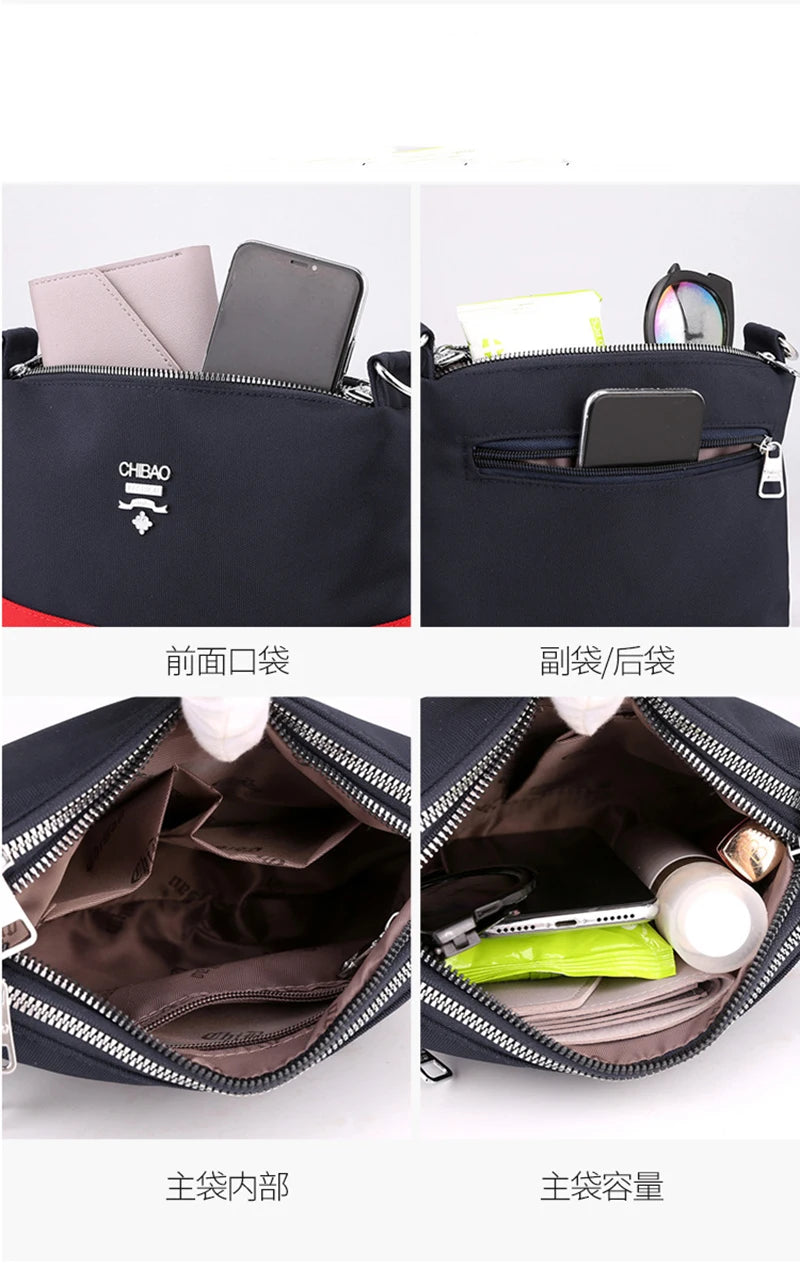 Women Shoulder Messenger Bag Nylon Waterproof Zipper