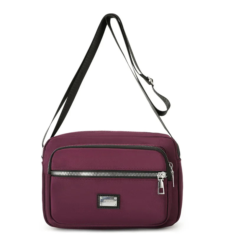 Women Shoulder Messenger Bag Nylon Oxford Lightweight Waterproof Zipper