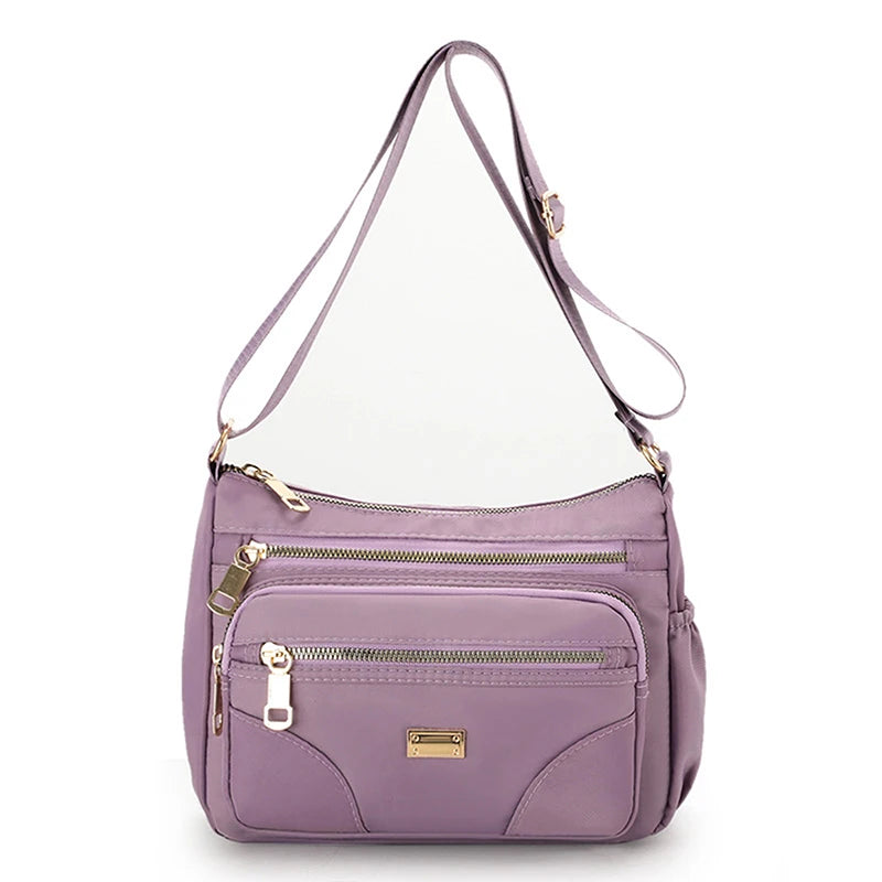 Women Shoulder Messenger Bag Nylon Oxford Lightweight Waterproof Zipper Package