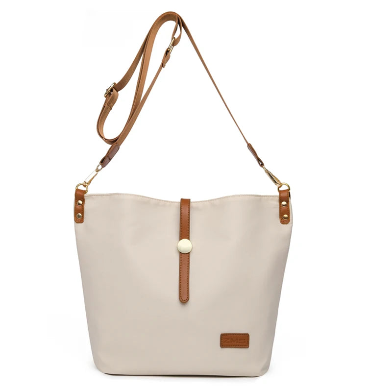 Women Shoulder Messenger Bag Waterproof Nylon Oxford PU Lightweight Package