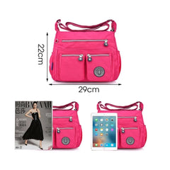 Waterproof Nylon Shoulder Crossbody Bag Large Capacity