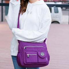 Waterproof Nylon Shoulder Crossbody Bag Large Capacity