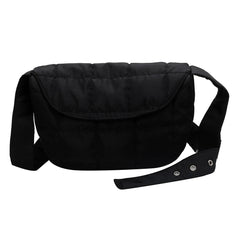 Quilted Sling Hand Bag Rhombus Pattern Flap Lightweight