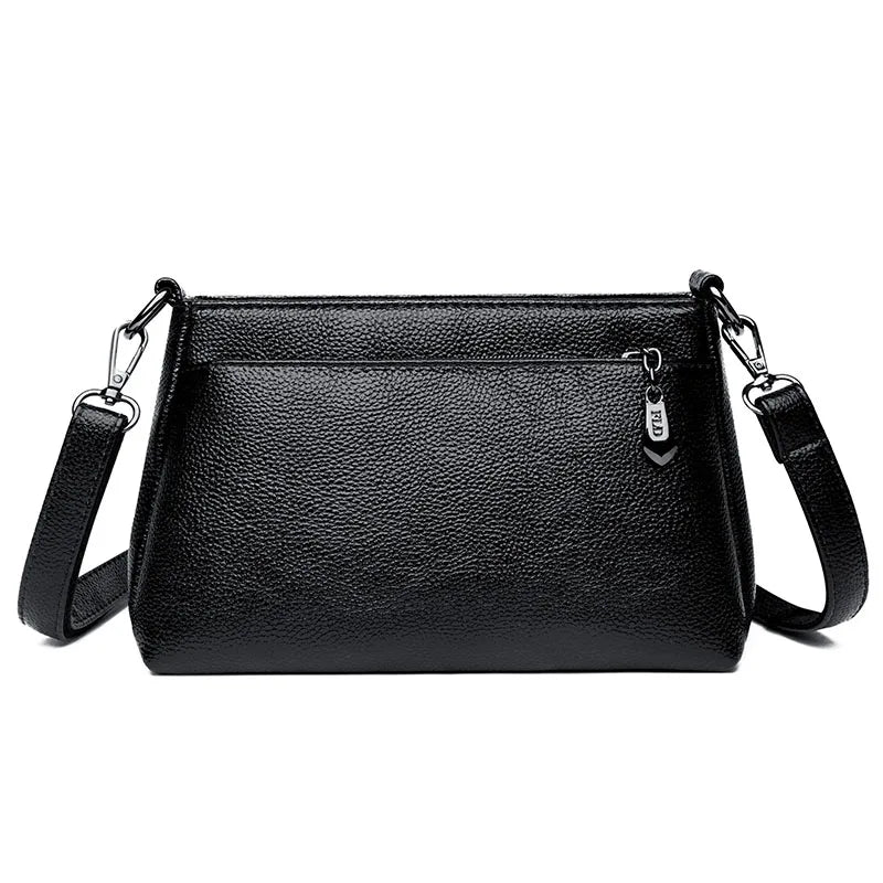 Red Leather Crossbody Bag Vintage Shoulder Handbag