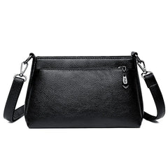 Red Leather Crossbody Bag Vintage Shoulder Handbag