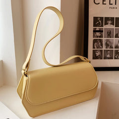 Solid Pu Leather Single Shoulder Bag for Women
