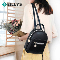 Women Small Backpack Letter Mobile Phone Mini Backpack Women Pu Leather
