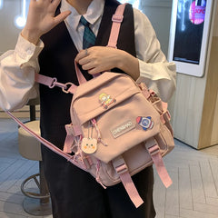 Women Small Backpack Nylon Mini Backpacks Shoulder Bag School Bag for Teenager G