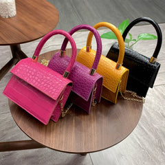 Crocodile Pattern Mini Square Bag All-match Shoulder Bag