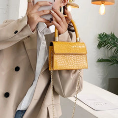 Crocodile Pattern Mini Square Bag All-match Shoulder Bag