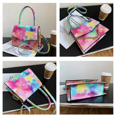 Graffiti Small Square Shoulder Bag Chain Messenger Bag