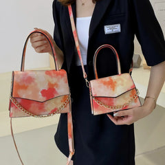 Graffiti Small Square Shoulder Bag Chain Messenger Bag