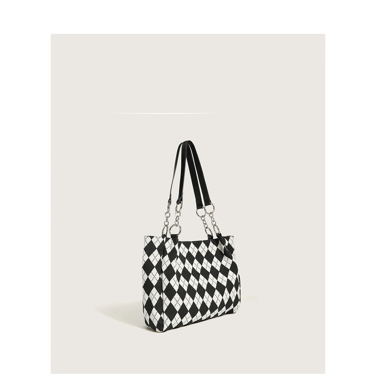 Women Small Shoulder Underarm Bag PU Leather Handbag Diamond Checked