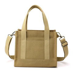 Solid Canvas Crossbody Bags Mini Square Handbags