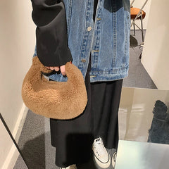 Winter Plush Mini Shoulder Bags for Women