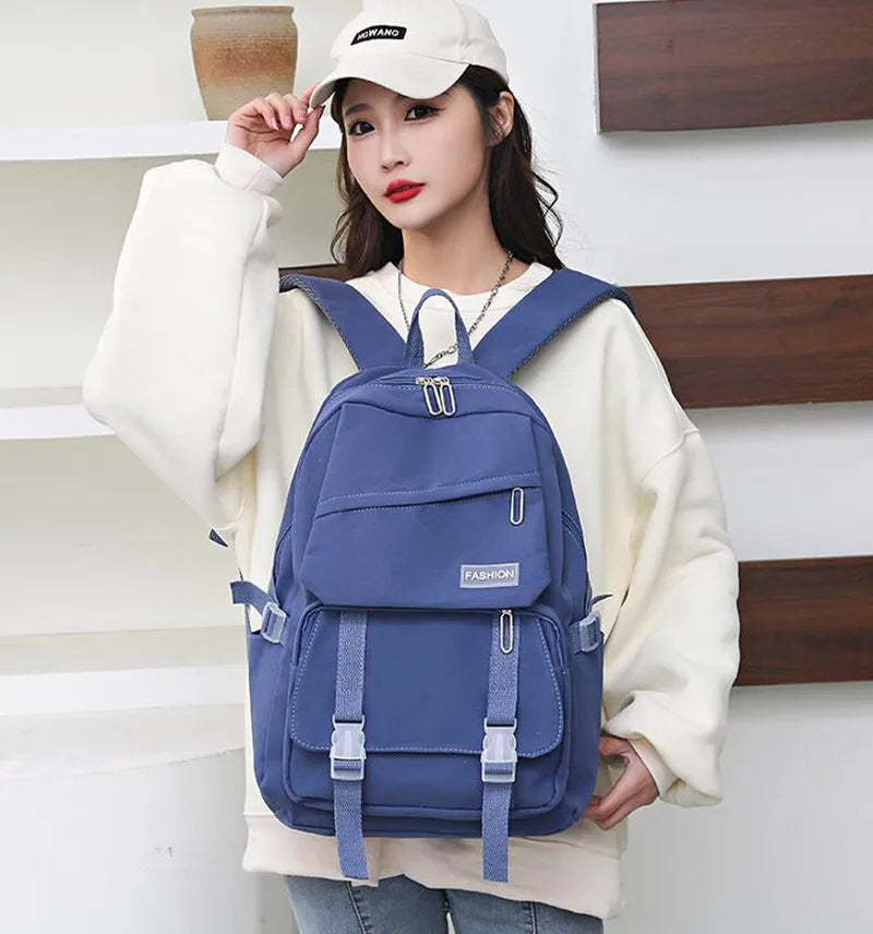 Women Strap School Bag High-Volume Junior High School Students School Bag