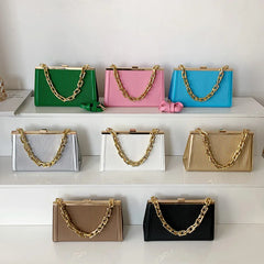 Thick Chain Armpit Bags Green Pink Shoulder Bags