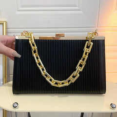 Thick Chain Armpit Bags Green Pink Shoulder Bags