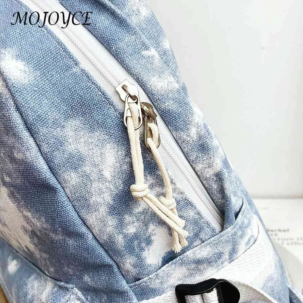 Tie Dye Print Backpack Preppy Style School Travel Rucksack
