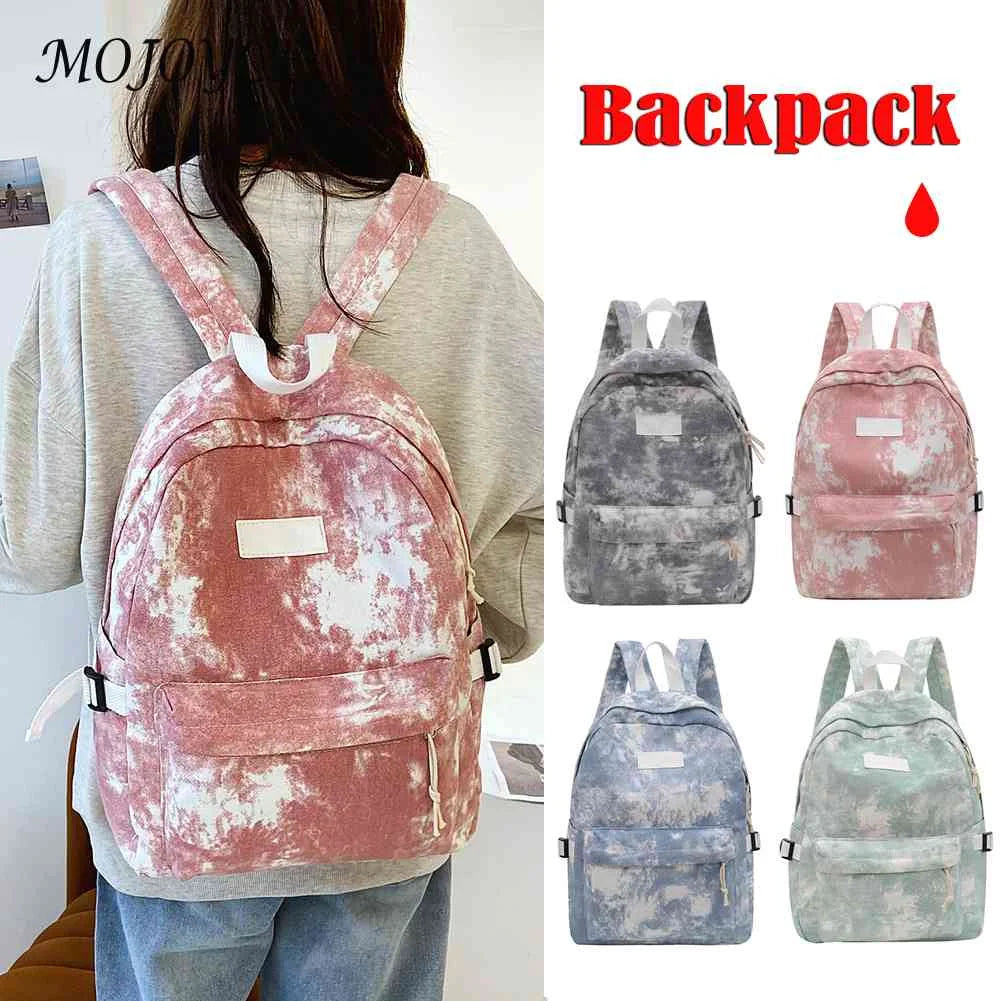 Tie Dye Print Backpack Preppy Style Student School Travel Rucksack
