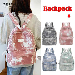 Tie Dye Print Backpack Preppy Style Student School Travel Rucksack