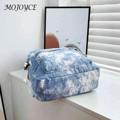 Tie Dye Print Backpack Preppy Style School Travel Rucksack