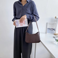 Women Totes Small PU Leather Underarm Shoulder Side Bags Female Solid Handbags