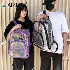 Women Transparent Layers Knapsack Rucksack Backpacks