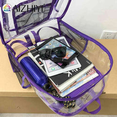 Women Transparent Layers Knapsack Rucksack Backpacks