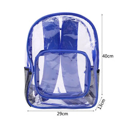 Women Transparent PVC Clear Backpack Travel Shoulder Bag