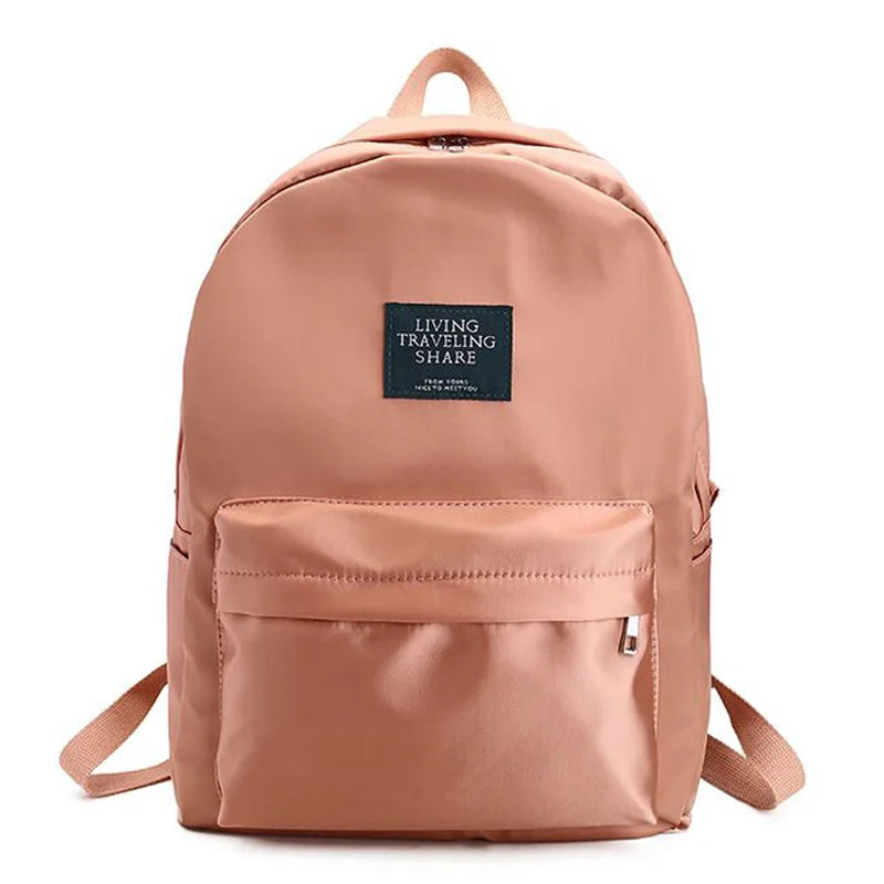 Women Travel Backpack Soft Fabric Casual School Backpack + Handbag