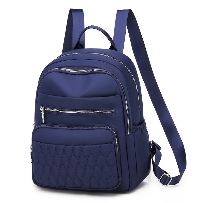 Women Travel Backpack Girls Schoolbag Soft Fabric Multi-pockets Backpack