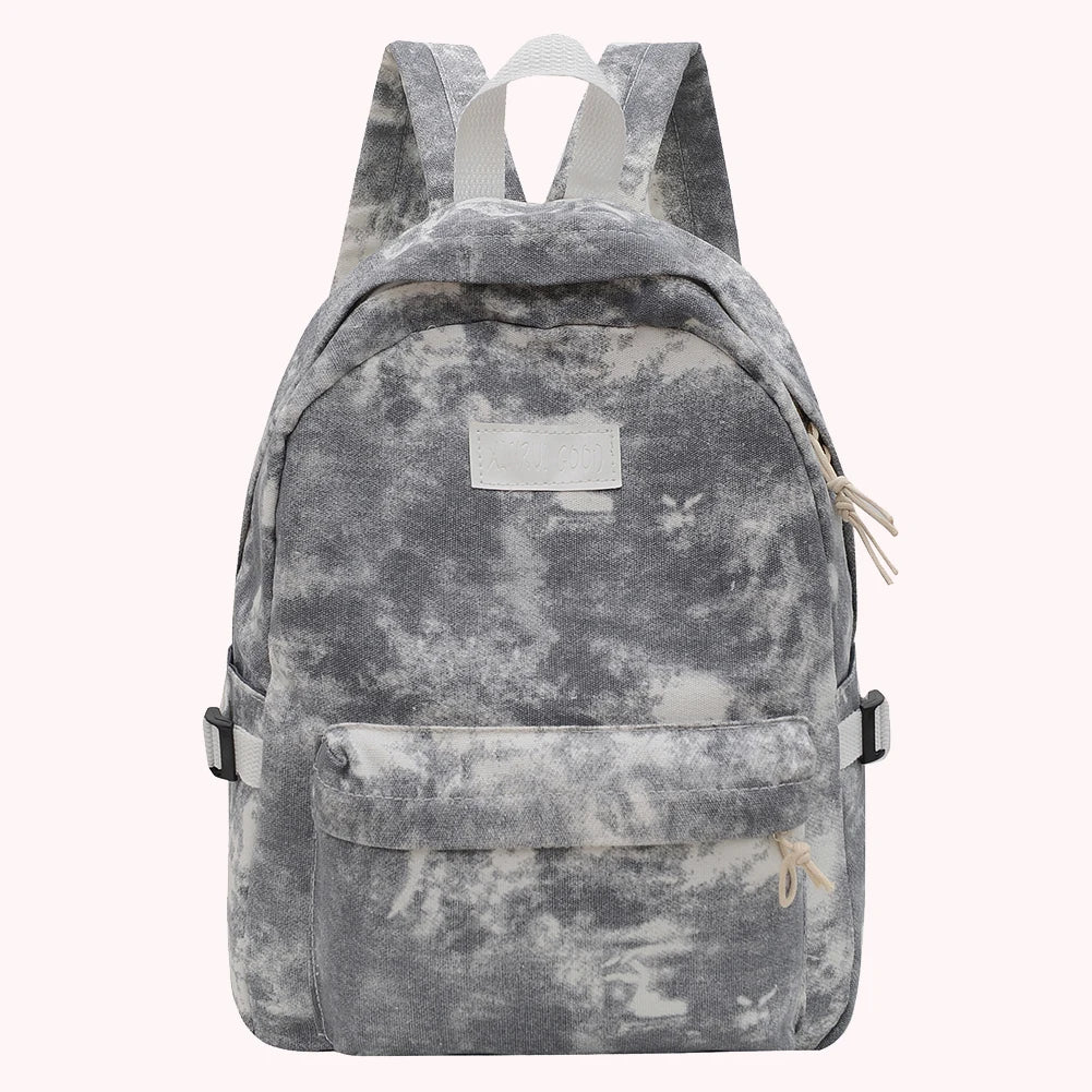 Tie Dye School Backpack Women Travel Handbag