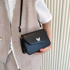 Vintage Leather Handbag Female Flap Solid Crossbody Bag for Lady