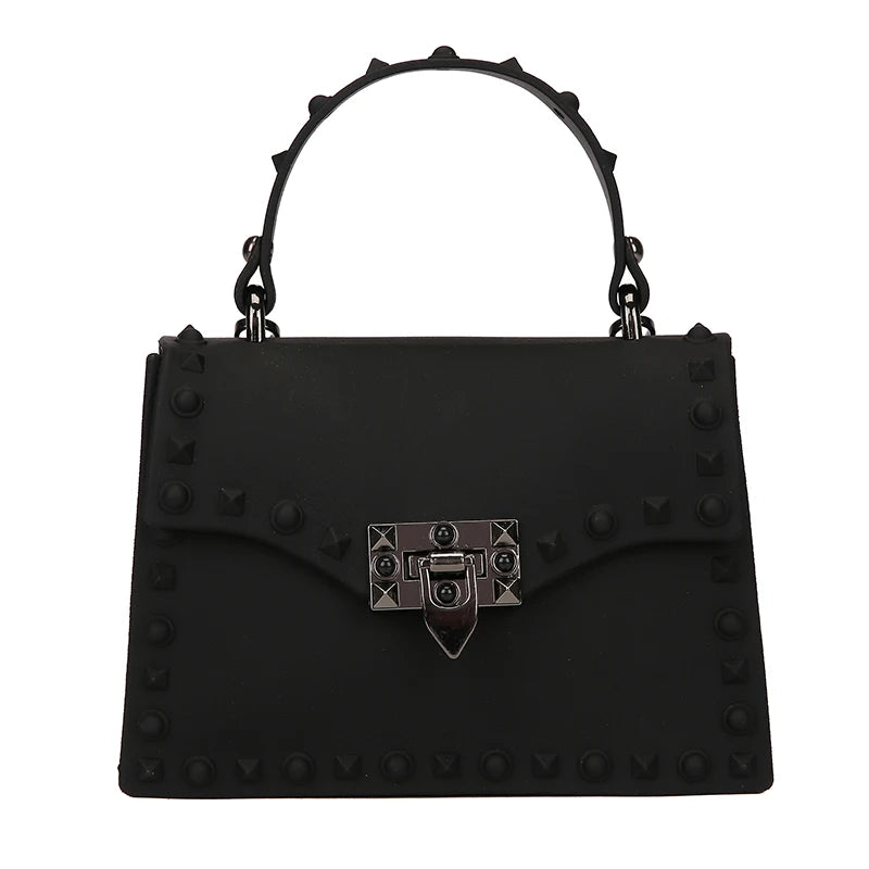 Vintage Rivet Messenger Bag Solid Shoulder Bolsos