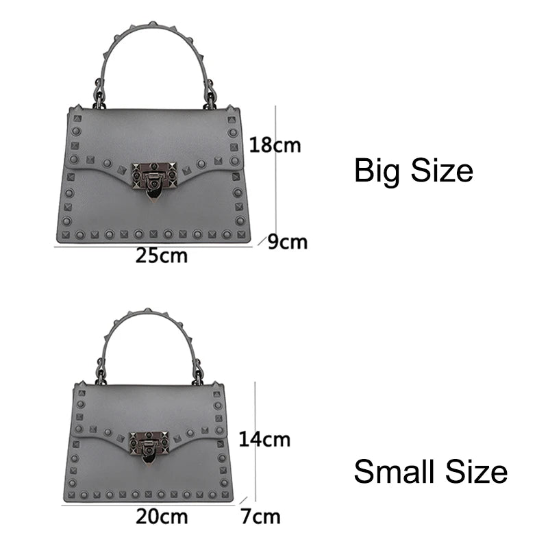 Vintage Rivet Messenger Bag Solid Shoulder Bolsos