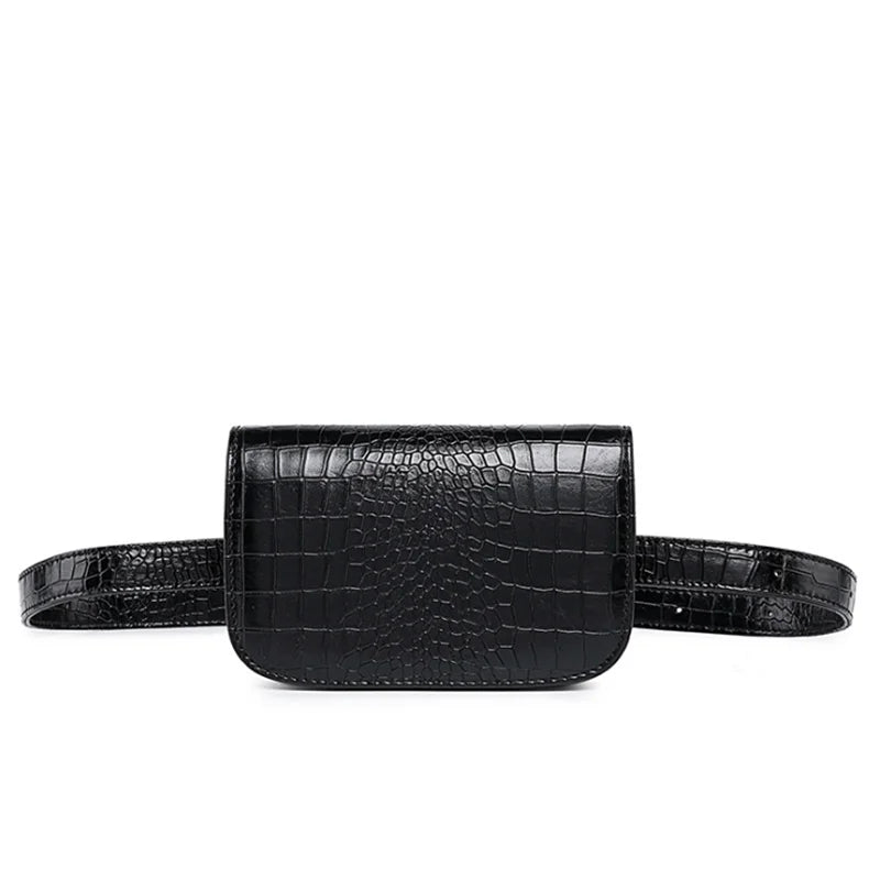 Women Waist Pack PU Leather Belt Waist Bag Phone Case