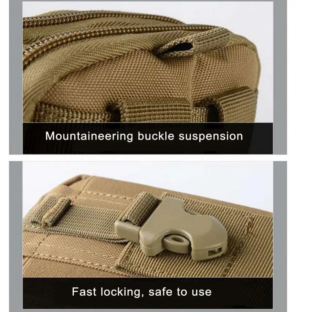 Women Waist Packs Outdoor Survival Molle Pouch Military Tactical Waist Pack Emer