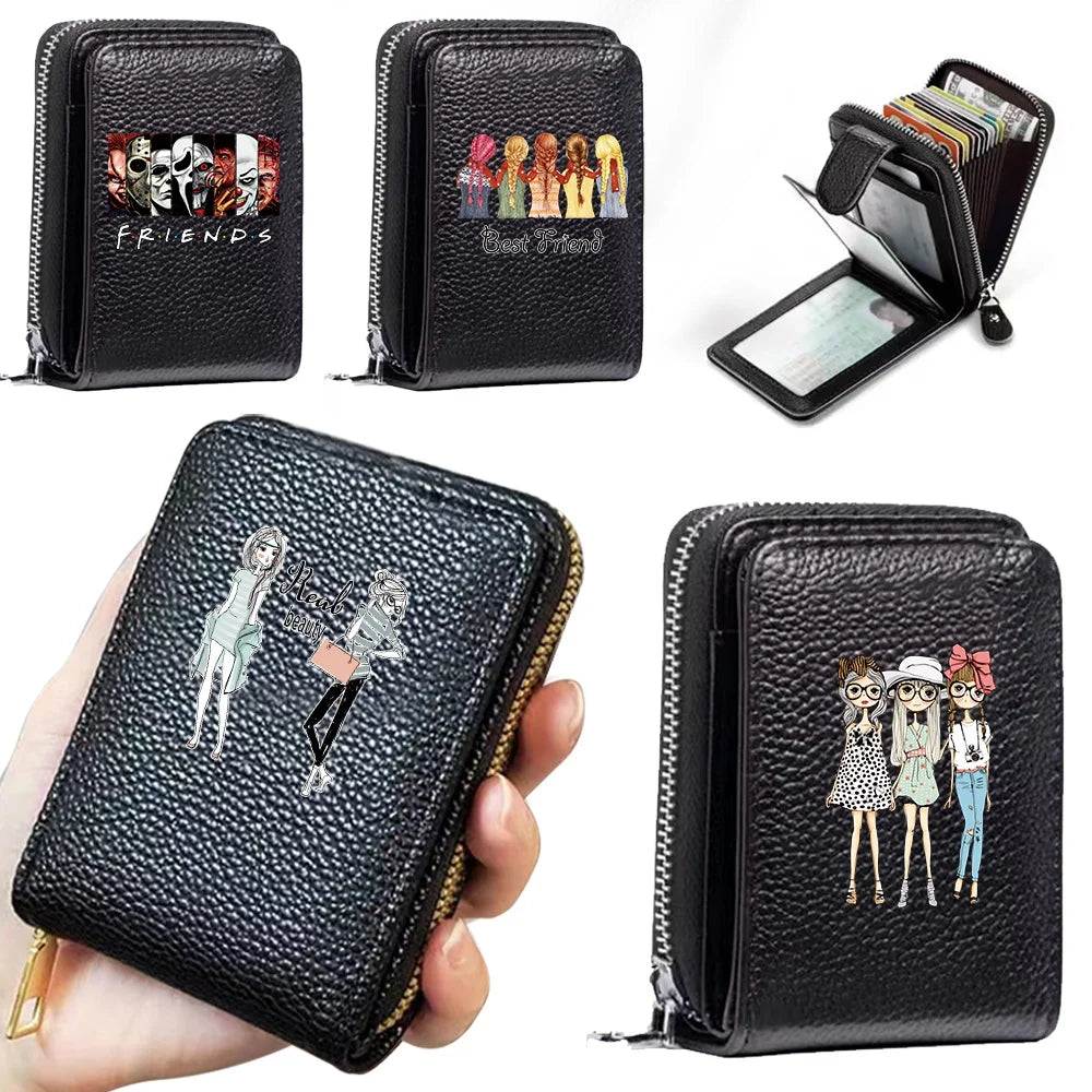 Women Leather Wallet Mini Hasp Solid Multi-Cards Holder Pattern Short Money Case