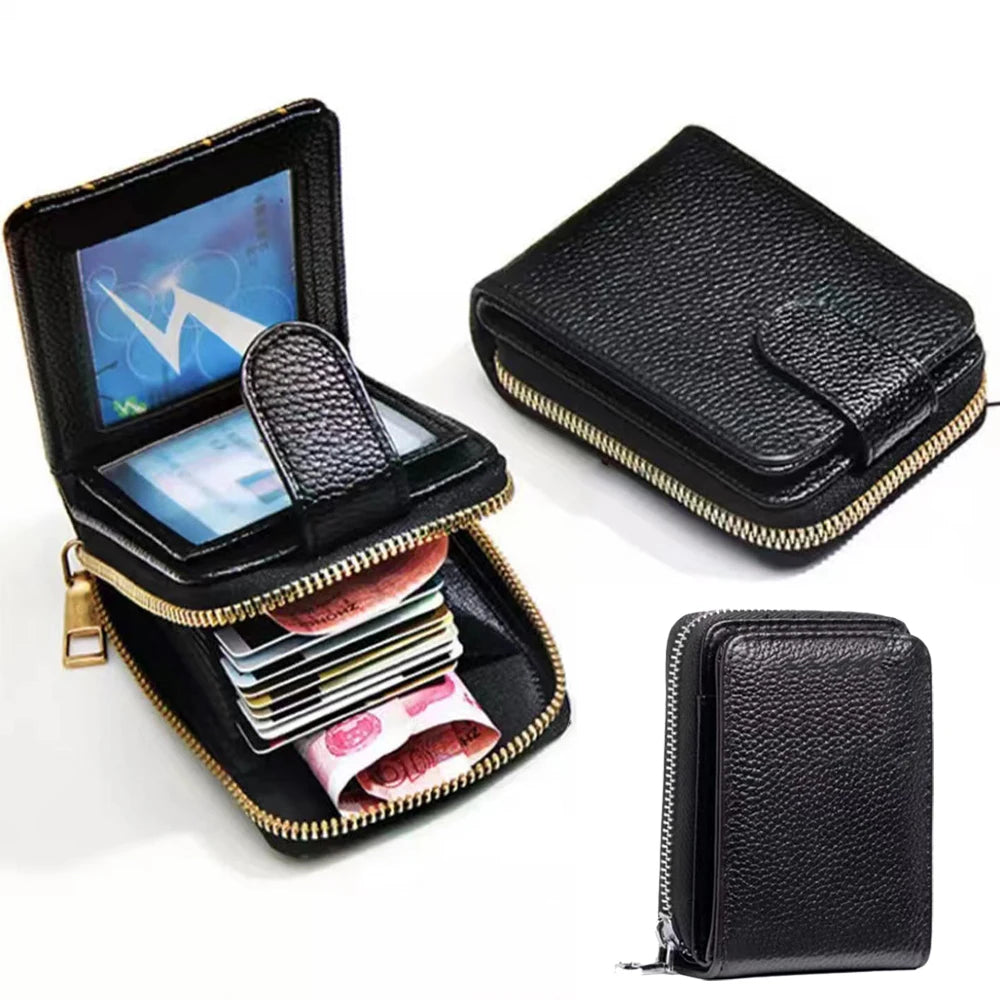 Women Leather Wallet Mini Hasp Multi-Cards Holder Short Money Case