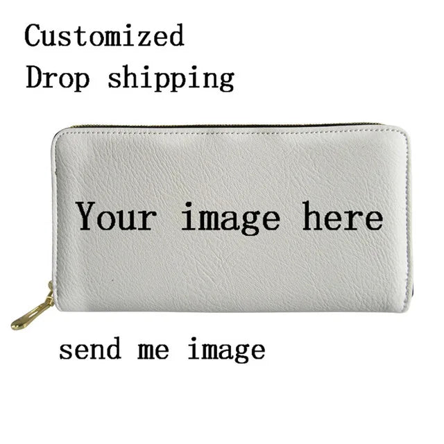 Rainbow Dog Paw Pattern Zipper Purses Multifunction Women Wallets