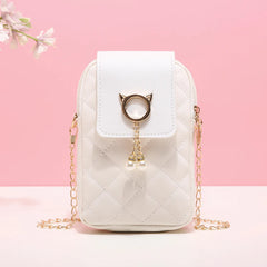 Retro Niche Handbag with Head Pendant Shoulder Bag
