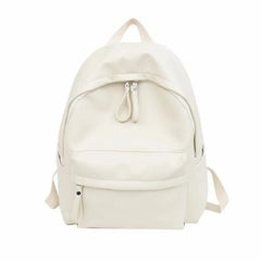 Women's PU Leather Travel Backpack Solid Purse Bag