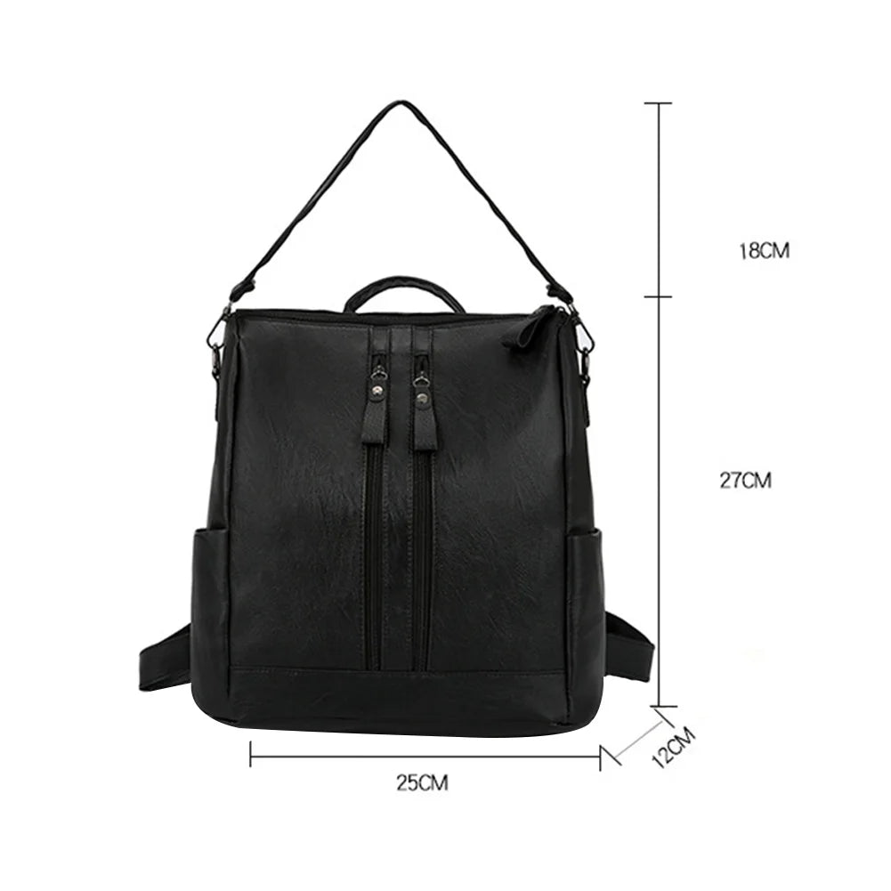 Women's PU Leather Backpack Shoulder Bag Satchel Travel Handbag
