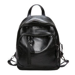 Women's PU Leather Backpack Travel Lady Shoulder Bag Multifunctional