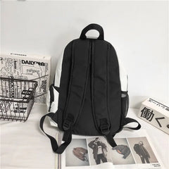 Solid Backpack School Bag For Teenage Girls Large Capacity Nylon Waterpr