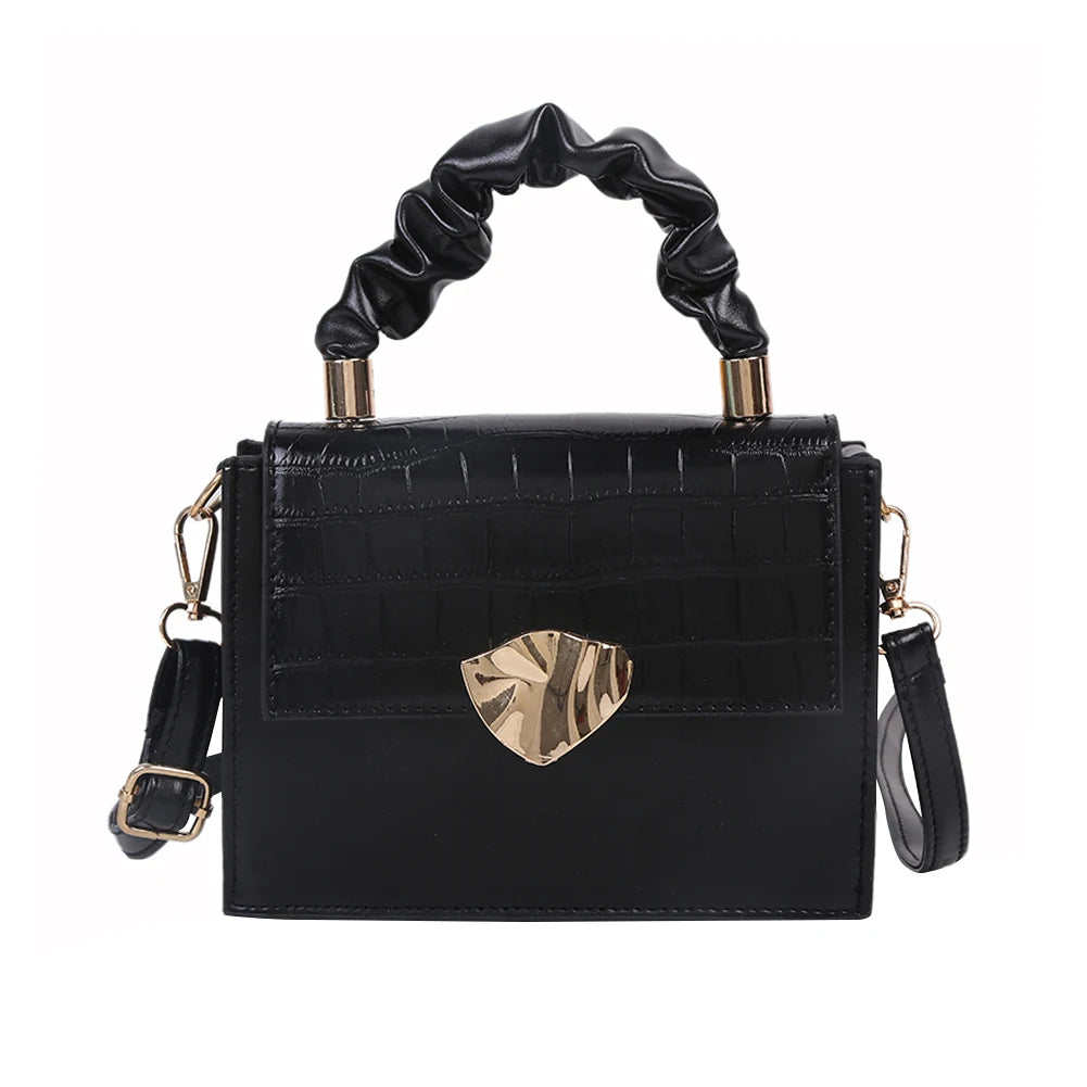 Women's Stone Pattern PU Leather Shoulder Bag Envelope Crossbody Handbag