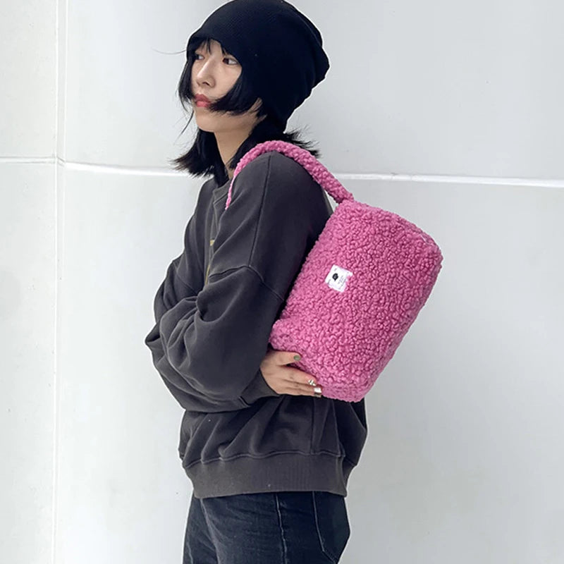 Plush Handbag Faux Fur Underarm Bag