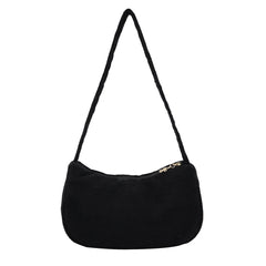 Corduroy Shoulder Bag Women's Casual Handbag Top-handle Tote Bag
