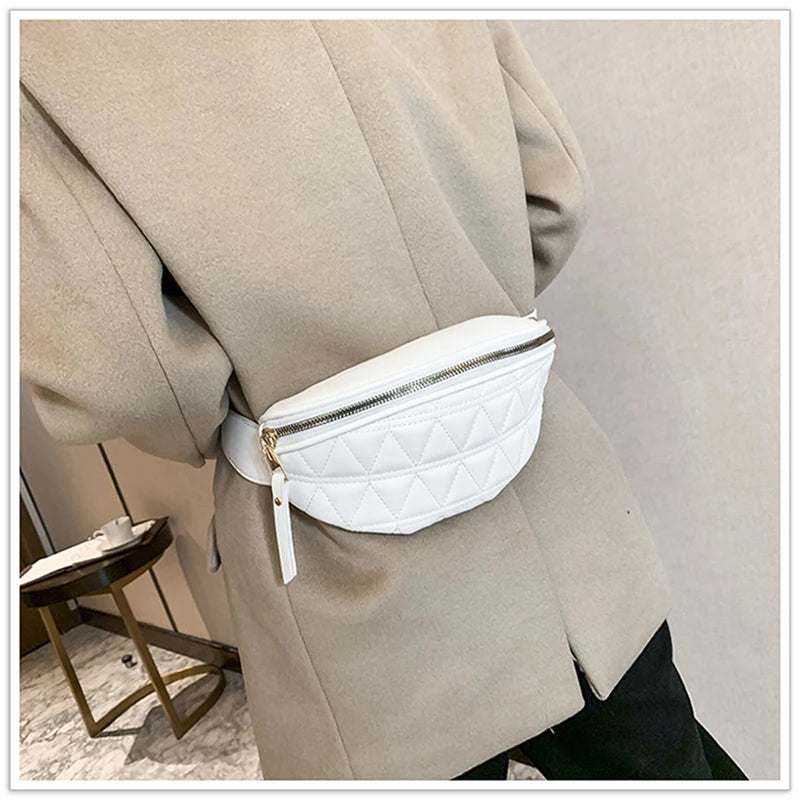 Women's Mini PU Leather Waist Bag Shoulder Handbag